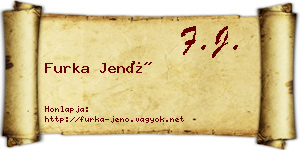 Furka Jenő névjegykártya